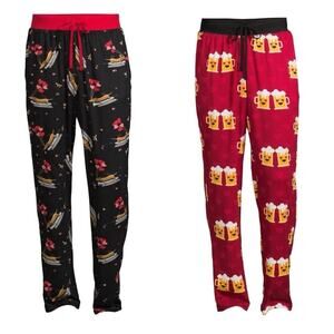 Lounge Pajama Pants Beer Mugs and Dachshund Print Mens Medium M New